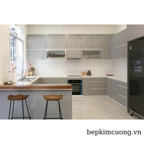 Mẫu tủ bếp Melamine